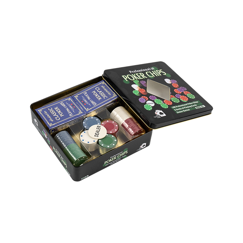 100st Portable Iron Box Poker Chip Set