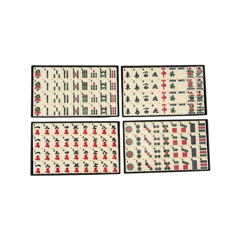 American Style One-Piece Push-Card Mahjong Set