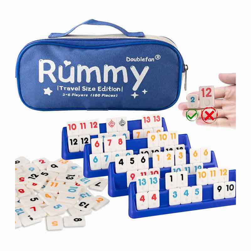 6 spelare Mini Rummy Number Card Game Set