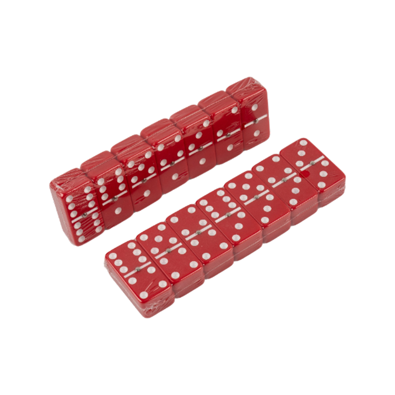Tablettpusselröd domino -uppsättning