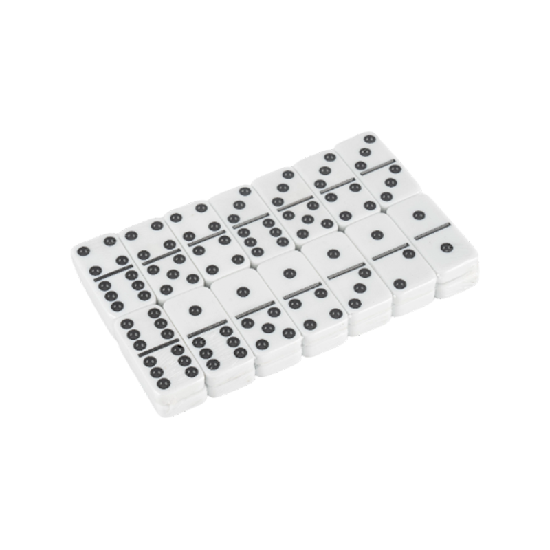 Klassiska svartvita prick domino
